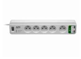 APC Essential SurgeArrest 5 outlets with 5V, 2.4A 2 port USB Charger 230V France, 1.8m