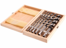 GEKO Vrtáky hadovité do dřeva, sada 6ks, 6-25mm, délka 230mm, v dřevěné kazetě GEKO