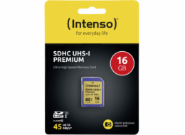 Intenso SDHC Card           16GB Class 10 UHS-I Premium