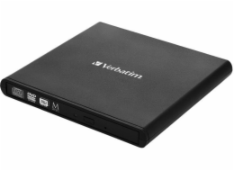 VERBATIM Externí CD/DVD Slimline vypalovačka USB 2.0 černá + Nero