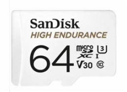 SanDisk High Endurance/micro SDXC/64GB/100MBps/UHS-I U3 / Class 10/+ Adaptér