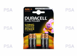 Duracell Plus AAA baterie, 1.5V alkalické, 4ks