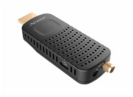 STRONG DVB-T/T2 tuner HDMI stick SRT 82/ Full HD/ H.265/HEVC/ externí anténa/ EPG/ PVR/ HDMI/ USB/ micro USB/ IR/ černý