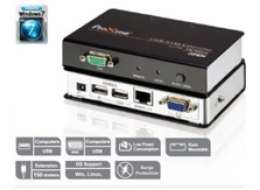 Przedłużacz USB VGA Cat 5 KVM 1280x1024@150 CE700A