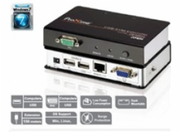 Aten CE-700A KVM extender USB, max. distance 150m ATEN KVM extender CE-700A VGA USB (1280 x 1024 na 150m)