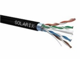 Solarix Kabel FTP PE drát c6 venkovní, 500m/špulka černý, SXKD-6-FTP-PE