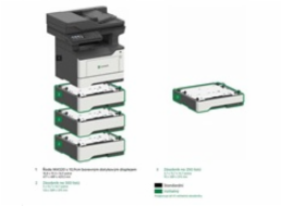 LEXMARK Multifunkční ČB tiskárna MX521ade, A4, 44ppm, 1024MB, barevný LCD displej, duplex,RADF, USB 2.0, LAN,