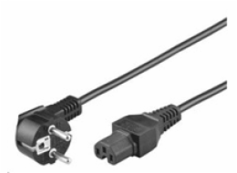 PREMIUMCORD Kabel síťový 230V k počítači 2m IEC 320 C15 konektor s drážkou