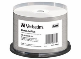 VERBATIM CD-R(50-pack) spindl, AZO 52X,700MB,WHITE WIDE PRINTABLE SURFACE NON-ID