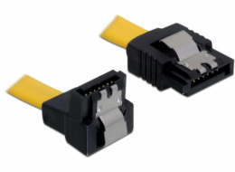 Delock - Kabel SATA - Serial ATA 150/300/600 - SATA (M) pravoúhlý do SATA (M) rovné - 30 cm - palcové svorky - žlutá