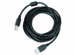 GEMBIRD Kabel USB 2.0 A-B propojovací 4,5m Premium (černý, ferit, zlacené kontakty)