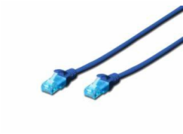 Digitus Patch Cable, UTP, CAT 5e, AWG 26/7, modrý 0,5m, 1ks