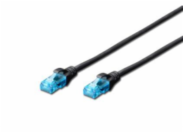 Digitus Ecoline Patch Cable, UTP, CAT 5e, AWG 26/7, černý 1m, 1ks