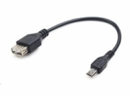 GEMBIRD Kabel USB 2.0 A-Micro B, OTG, 15cm (F/M, pro tablety a smartphone)