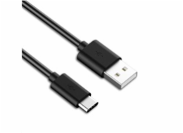 PremiumCord Kabel USB 3.1 C/M - USB 2.0 A/M, rychlé nabíjení proudem 3A, 10cm, černá