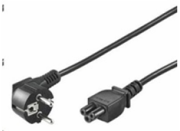 PREMIUMCORD Kabel napájecí 230V pro NTB (3pin, Schuko, trojlístek) 1m
