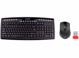 A4tech set klávesnice + myš 9200F, bezdrátová, V-Track optická myš, USB, CZ/US
