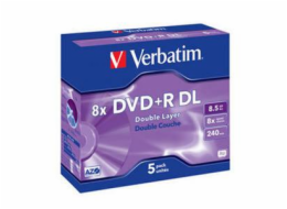 VERBATIM DVD+R DoubleLayer 8,5GB/ 8x/ Jewel/ 5pack