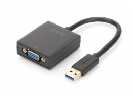 Digitus Adaptér USB 3.0 na VGA, vstupní USB 1080p, výstupní VGA