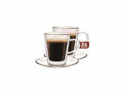 Maxxo DH907 Doppio dvoustěnné termo šálky s podšálky 2 x 100 ml