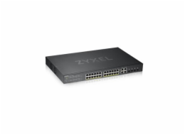 Zyxel GS1920-24HPv2 28-port Gigabit WebManaged PoE Switch, 24x gigabit RJ45, 4x gigabit RJ45/SFP, 802.3at, 375W pro PoE