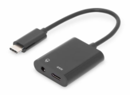 DIGITUS USB Type-C Adapter Type-C to USB--C + 3.5mm Jack