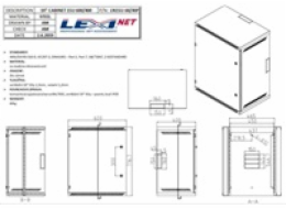 LEXI-Net 19" nástěnný rozvaděč 9U 600x400, nosnost 60 kg, plné dveře, svařovaný, šedý