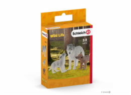 Schleich Wild Life Wolfsmutter mit Welpen, Spielfigur