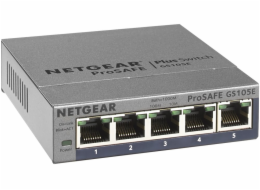 NETGEAR GS105E-200PES network switch Managed L2/L3 Gigabit Ethernet (10/100/1000) Grey