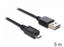Delock EASY-USB - Kabel USB - Micro USB typ B (M) do USB (M) - USB 2.0 - 5 m - černá