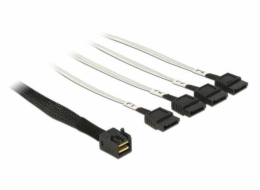 Delock Kabel Mini SAS HD x 4 SFF 8643 samec > 4 x SATA 7 Pin samice 0.5 m