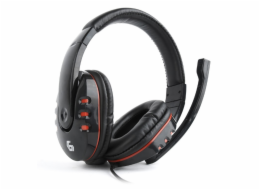 GEMBIRD GHS-402 Gembird Gaming sluchátka s mikrofonem a regulací hlasitosti lesklé černé