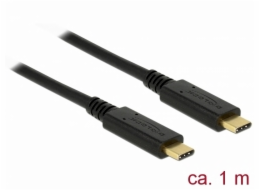 Delock - USB kabel - 24 pin USB-C (M) do 24 pin USB-C (M) - USB 3.1 Gen 2 - 3 A - 1 m - černá