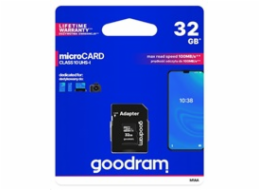 GOODRAM MicroSDHC karta 32GB M1AA, UHS-I Class 10, U1 + adaptér