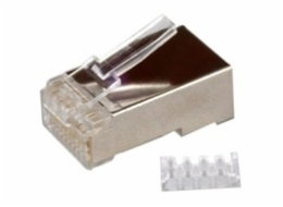 Konektor STP RJ45 (8p8c), Cat6, 50µm, skládaný, drát - 100 ks