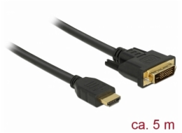 Delock Kabel HDMI na DVI 24+1 obousměrný 5 m