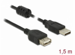 Delock - Prodlužovací šňůra USB - USB (M) do USB (F) - USB 2.0 - 1.5 m - černá