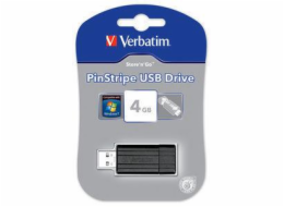 VERBATIM USB Flash Disk Store  n  Go PinStripe USB 4GB, černý 49061