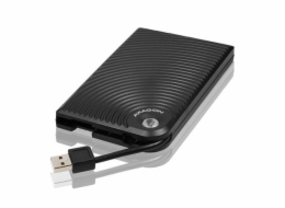 AXAGO,  EE25-XP, USB 2.0 - SATA 2,5" externý WAVE box Black