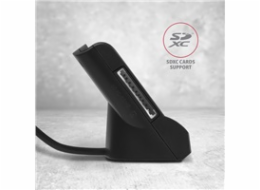 AXAGON CRE-SM2, USB-A StandReader 4-slot čtečka Smart card (eObčanka) + SD/microSD/SIM, kabel 1.3 m