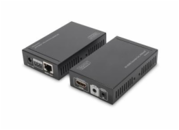 DIGITUS Sada 4K HDMI Extender, HDBaseT, UHD 4K * 2K @ 30 Hz 100 m přes síťový kabel (Cat 5E, 6, 7)