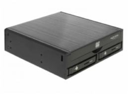 DeLOCK "5.25"" odnímatelný rámeček pro 1 x 5.25"" tenký disk + 2 x 2.5"" SATA HDD / SSD, instalační rámeček"
