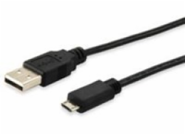 equip 128594 USB-A - microUSB USB kabel 1 m černý