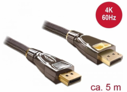 Delock - Kabel DisplayPort - DisplayPort (M) do DisplayPort (M) - 5 m - antracit