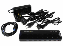 StarTech.com 9 Port USB 3.0 Hub - 7 x USB-A, 2 x USB-A Fast Charge Ports - Multi Port Powered USB Charging Station (ST93007U2C) - USB periferní sharing switch - 7 x SuperSpeed USB 3.0 - desktop - pro 