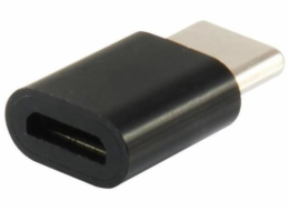 Adapter USB Equip USB-C - microUSB Czarny  (133472)