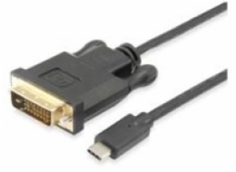 Kabel USB Equip Equip Adapterkabel USB-C St -> DVI St 1.8m schwarz Polybeutel