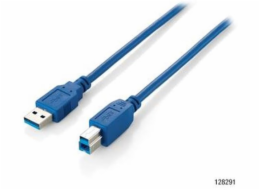 equip 128293 USB3.0 Verbindungskabel USB-A Stecker auf USB-B Stecker 3m modrá