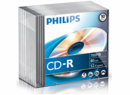 1x10 Philips CD-R 80Min 700MB 52x SL