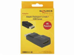 Delock - Video adaptér - DisplayPort s piny (male) do HDMI se zdířkami (female) - odstíněný - černá - podporuje 4K